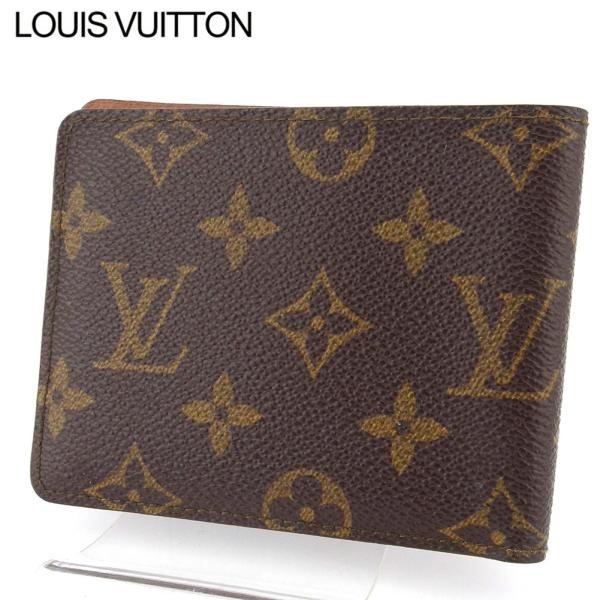 ルイ ヴィトン 二つ折り 札入れ レディース メンズ 価格交渉ok送料無料 M605 モノグラム ポルトフォイユミュルティプル 中古 Vuitton Louis