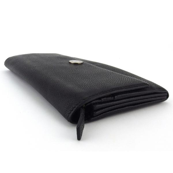 ブルガリ 長財布 ファスナー付き 財布 高い素材 メンズ ロゴボタン Bvlgari 中古