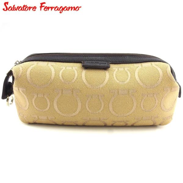 サルヴァトーレ フェラガモ ポーチ 化粧ポーチ 優先配送 レディース Salvatore Ferragamo ガンチーニ 中古 メンズ
