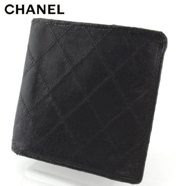シャネル 二つ折り 財布 レディース メンズ 海外限定 Chanel 中古 ビコローレ オールドシャネル