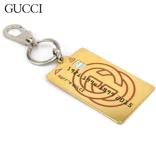 スイーツ柄 ブルー グッチ インターロッキングG キーリング 外箱あり