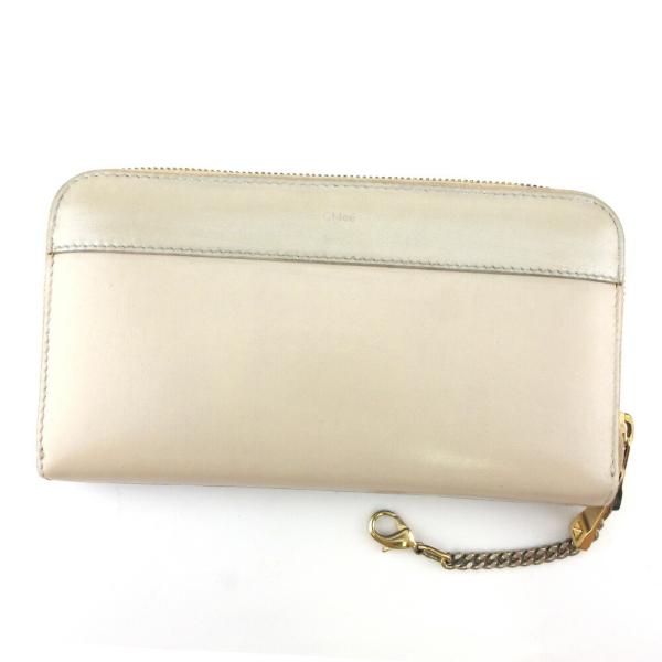 【BIGお買い物ラリー★30%OFFセール中】クロエ Chloe 長財布パンチング ベージュ レディース 中古 Chloe（クロエ） 【新春セール☆30%OFFクーポン】クロエ 長財布