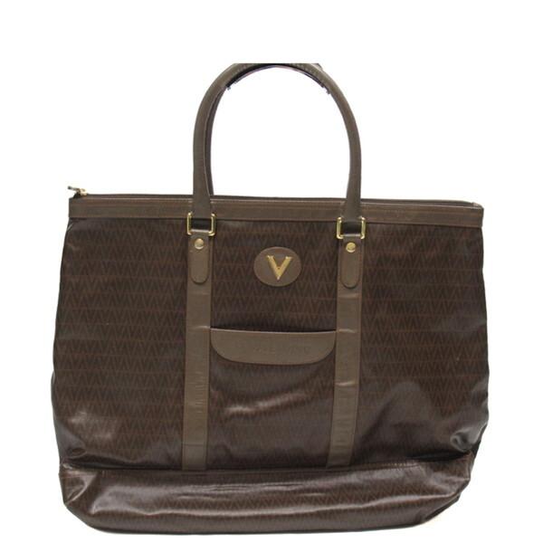 【BIGお買い物ラリー★30%OFFセール中】マリオ・ヴァレンティノ MARIO VALENTINO トートバッグVマーク ブラウン レディース 中古 ウィンターSALE☆30%OFFクーポン】マリオ・ヴァレンティノ MARIO