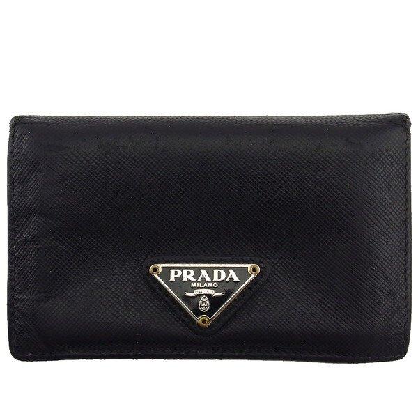 PRADA（プラダ） コインケース ロゴ ブラック レザー ユニセックス