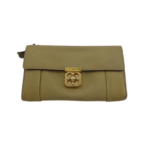 【BIGお買い物ラリー★30%OFFセール中】クロエ Chloe 長財布エルシー ターンロック ベージュ レディース 中古 Chloe（クロエ） 【新春セール☆30%OFFクーポン】クロエ 長財布