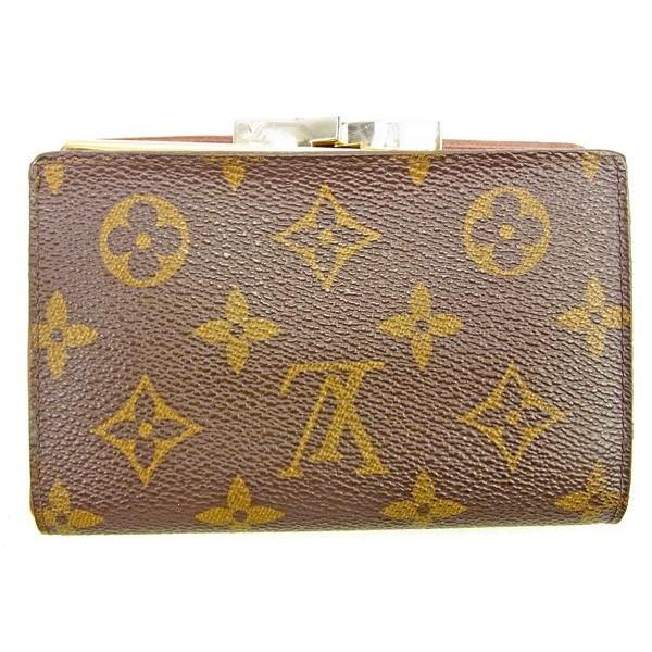 ルイ ヴィトン Louis Vuitton がま口財布 二つ折り財布 メンズ可 北アメリカ限定 人気 中古 激安通販 モノグラム T390 セール フレンチパース T