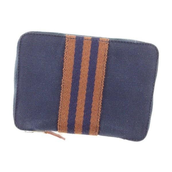 エルメス Hermes 財布 二つ折り財布 フールトゥ パースpm 35 Off メンズ 中古 レディース 訳あり ネイビー ブラウン