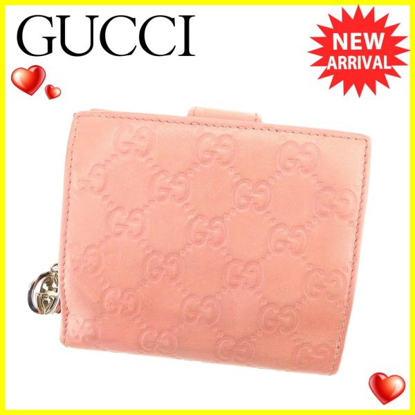 ピンク 財布 グッチ Gucci レディース 二つ折り財布 T6134 Brand グッチシマ レディース 財布 シルバー 中古 中古 Depot T ポイント5倍
