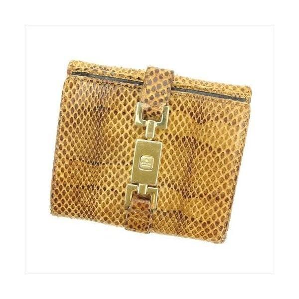 パイソン Wホック財布 Wホック財布 ベージュ ジャッキー金具 Gucci 財布 中古 メンズ ゴールド ドルガバ ブラウン ポイント5倍 グッチ ブラウン レディース T6268 Brand Depot