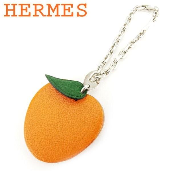エルメス Hermes キーホルダー フルーツモチーフ 正規激安 レディース オレンジ 中古 メンズ