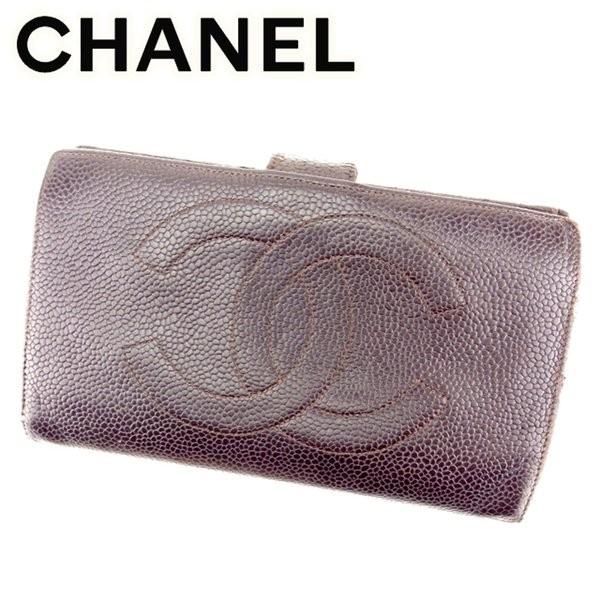 CHANEL シャネル がま口 財布 長財布 レディース キャビアスキン CHANEL シャネル がま口 財布 長財布 レディース キャビアスキン