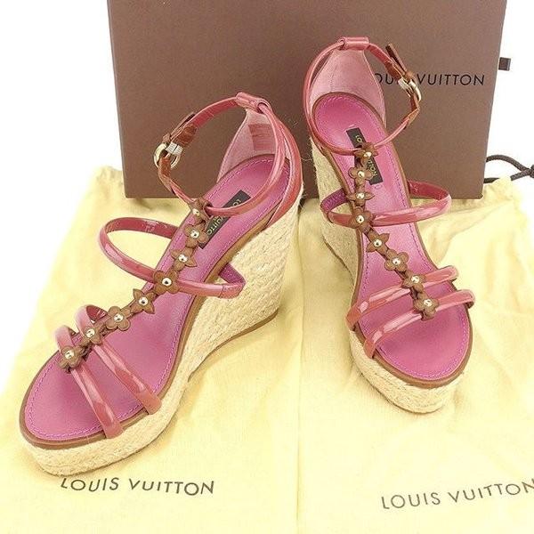 モノグラムフラワー レディース 36 5 Vuitton プラダ Sandals ルイヴィトン サンダル サンダル Depot Louis レディース 中古 T888 Brand