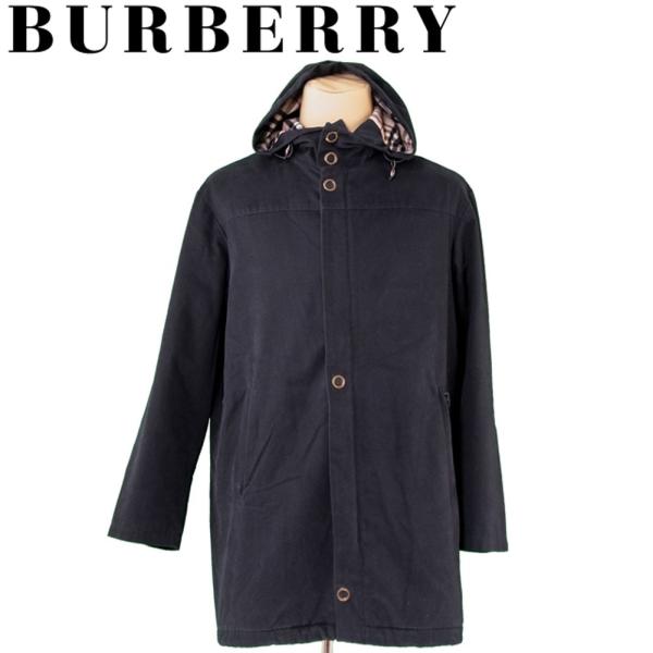 バーバリー Burberry コート フード付き アウター メンズ 裏地ノバチェック柄 人気 シングル 中古 T9218 注文後の変更キャンセル返品 セール
