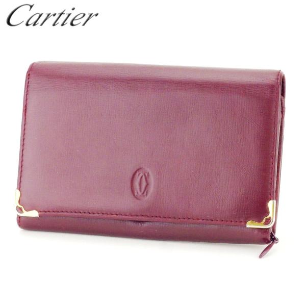 カルティエ Cartier L字ファスナー 財布 二つ折り レディース 本店 人気 メンズ セール 中古 マストライン T9296