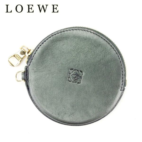 ロエベ Loewe コインケース 小銭入れ レディース メンズ 中古 大放出セール アナグラム ラウンドフォルム