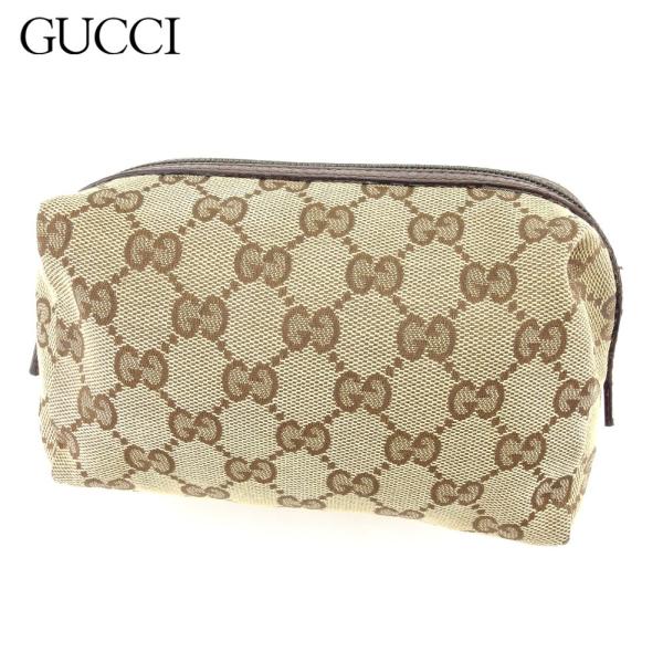 グッチ Gucci 期間限定特価品 ポーチ 化粧ポーチ レディース 中古 メンズ ｇｇキャンバス