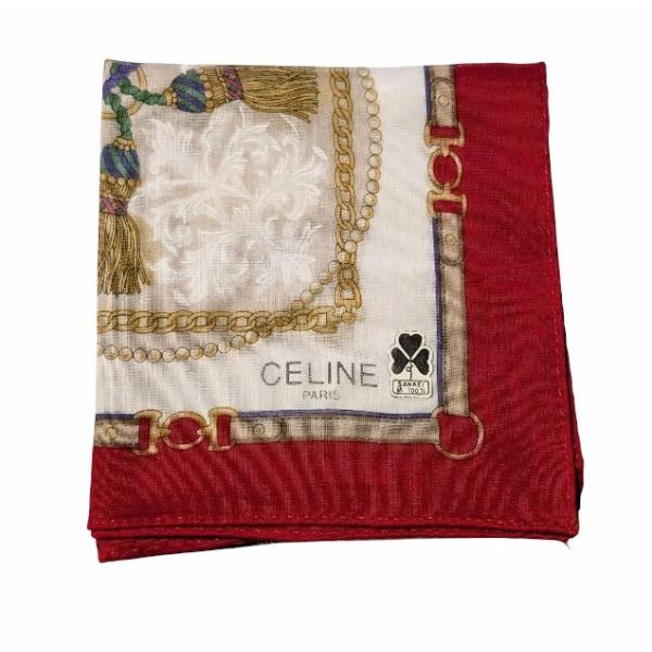 CELINE（セリーヌ） 未使用 ハンカチ アクセサリー レッド チェーン