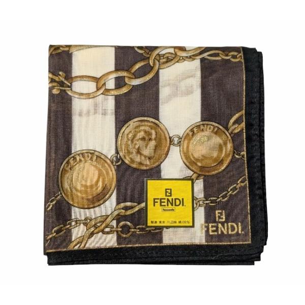 FENDI 大判ハンカチ　スカーフ　All BIG 新品未使用品　6枚 FENDI（フェンディ） 未使用 ハンカチ チェーン柄 スカーフ ロゴ