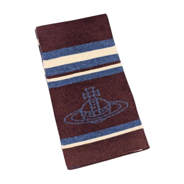 未使用 Vivienne ヴィヴィアン オーヴ 刺繍 ウール マフラー オフ Vivienne Westwood（ヴィヴィアンウエストウッド） 未使用 マフラー