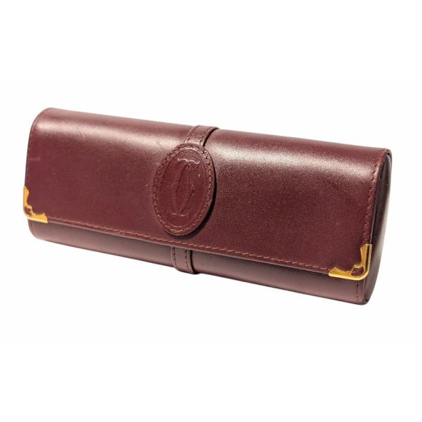 Cartier ブラック メガネケース Cartier（カルティエ） メガネケース 眼鏡ケース マスト レザー