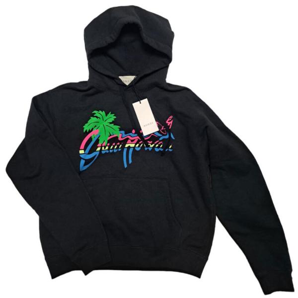 美中古　GUCCI フローラル　ロゴ　パーカー XS (着用感はMサイズ) 美中古 GUCCI フローラル ロゴ パーカー XS (着用感はMサイズ)