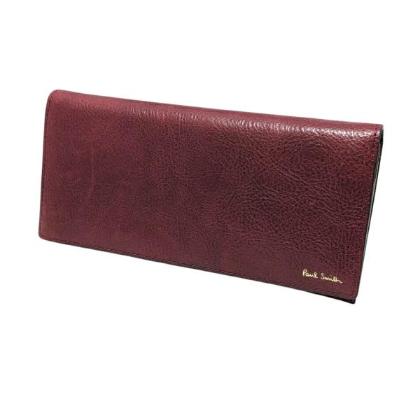新品未使用品　ポールスミス　ロングウォレット　牛革レッド Paul Smith（ポール・スミス） 未使用 長財布 レザー レッド ボルドー
