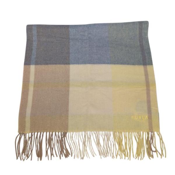 FURLA（フルラ） 未使用 タグ付 マフラー ストール イエロー ブルー
