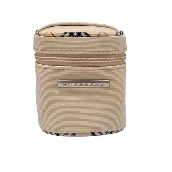 BURBERRY（バーバリー） ミニポーチ ベージュ キャンバス ポーチ 小物