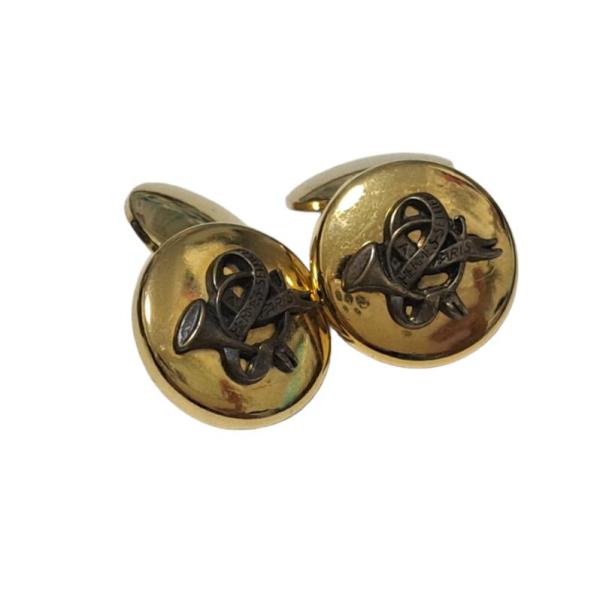 エルメス カフス カフスボタン GP ラッパ カフリンクス メンズ 紳士用 ゴールド金具 HERMES 【中古】 HERMES（エルメス） カフス カフスボタン GP ラッパ カフリンクス