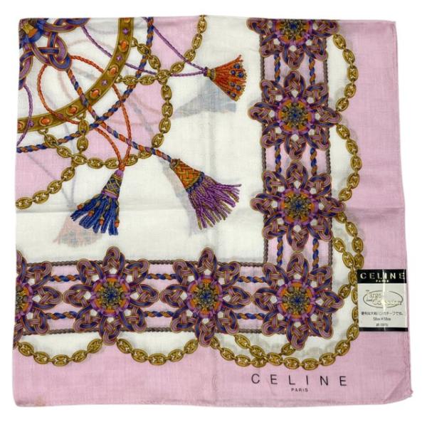 CELINE（セリーヌ） 未使用 大判 スカーフ ハンカチ 58cm マカダム