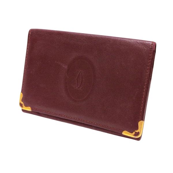 Cartier　カルティエ　名刺入れ　カードケース ボルドー カルティエIDケース付きカードケース ボルドー ユニセックス 名刺入れ 小物
