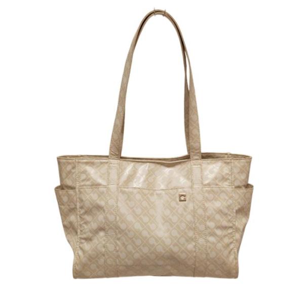 ゲラルディーニベージュ 合成皮革 トートバッグ美品 GHERARDINI（ゲラルディーニ） トートバッグ ハンドバッグ ベージュ