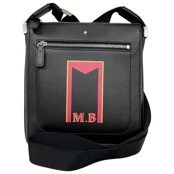 【美品】モンブラン マイスターシュテュックロゴ総柄 pvc ショルダーバッグ MONTBLANC（モンブラン） ショルダーバッグ マイスターシュテュック