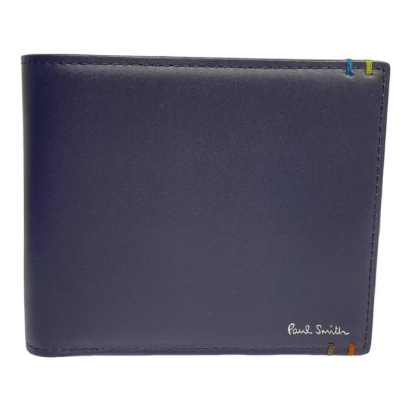 Paul Smith（ポール・スミス） 未使用 財布 二つ折り レザー ネイビー