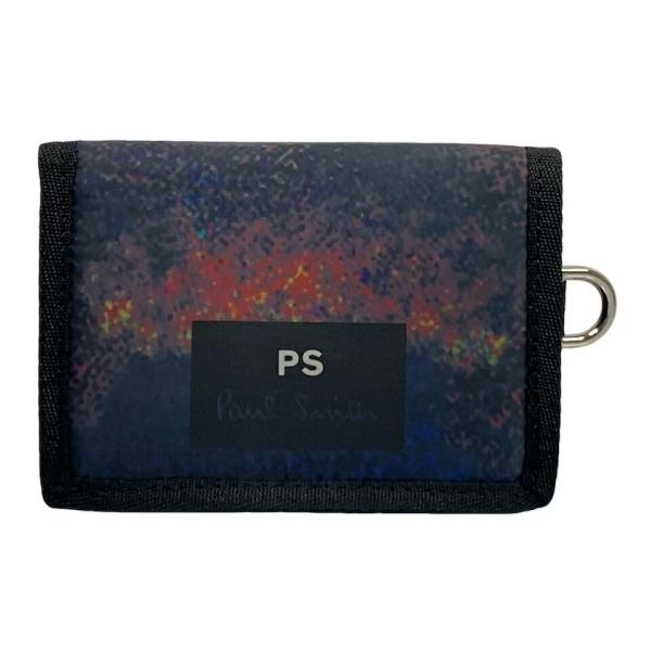 未使用 ポールスミス PS Paul Smith 財布 コンパクト 三つ折り ナイロン ネイビー　マーブル　アート　紺 メンズ 紳士用 PSZ561 Paul Smith（ポール・スミス） 未使用 PS Paul Smith 財布 コンパクト