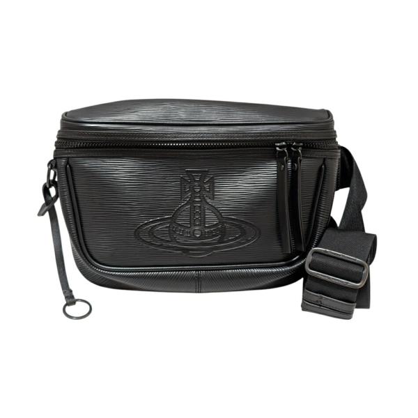 未使用級✨ヴィヴィアンウエストウッド✨ボディバッグ✨レザーサフィアーノ✨オーブ黒 Vivienne Westwood（ヴィヴィアンウエストウッド） 新品同様 ボディ