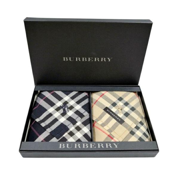 H*a様 Burberrys シルク&コットン チェック柄ハンカチーフ4枚セット BURBERRY（バーバリー） 未使用 ハンカチ ネイビー ベージュ チェック