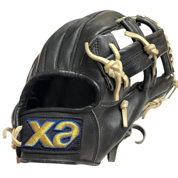 XANAX ザナックス Xa BMG-5287T ベースボール グラブ グローブ　ブラック 本革　レザー  右利き用　28ｃｍ　右投げ用 【中古】 ザナックス XANAX Xa BMG-5287T グラブ グローブ ブラック レザー 右