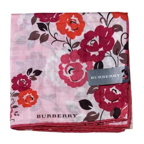 【新品】BURBERRY LONDON ハンカチ スカーフスクエア柄＊絹100% BURBERRY（バーバリー） 未使用 ロンドン スカーフ ハンカチ 絹 シルク