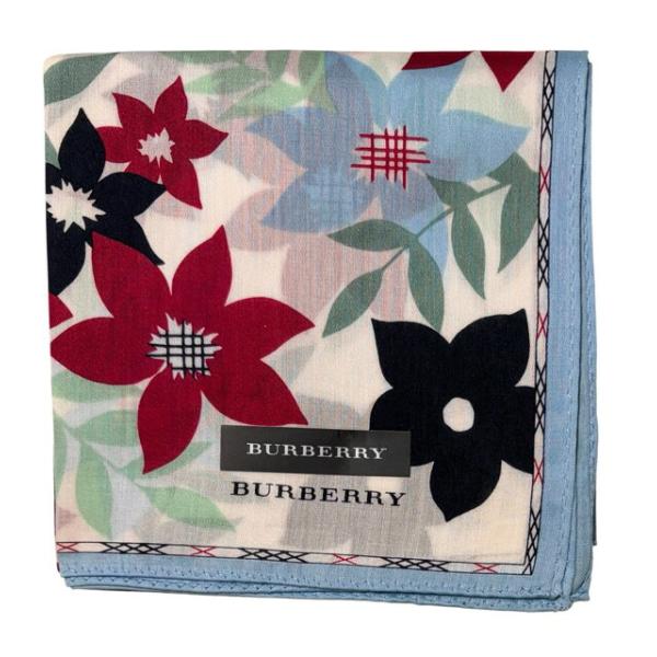 BURBERRY（バーバリー） 未使用 ハンカチ 綿 100％ scarf フラワー