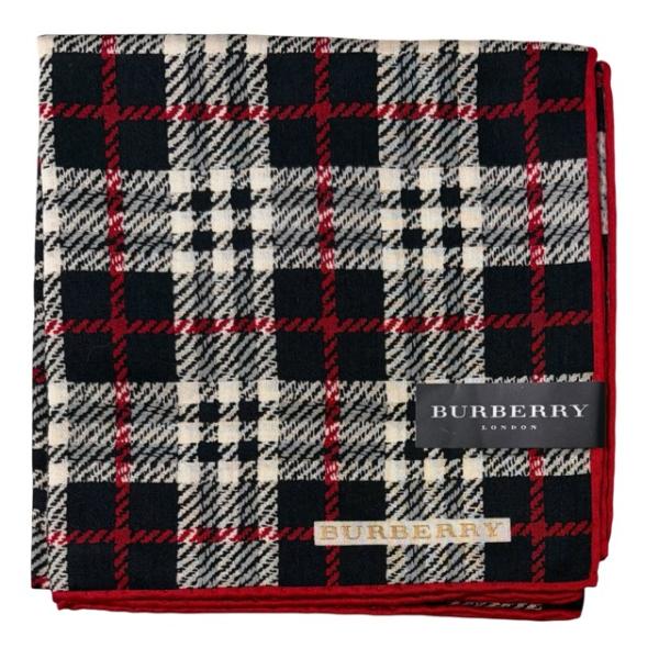 BURBERRY（バーバリー） 未使用 ロンドン スカーフ ハンカチ レッド