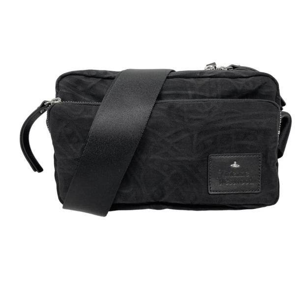 未使用級✨ヴィヴィアンウエストウッド✨ボディバッグ✨レザーサフィアーノ✨オーブ黒 Vivienne Westwood（ヴィヴィアンウエストウッド） ボディバッグ HILDA