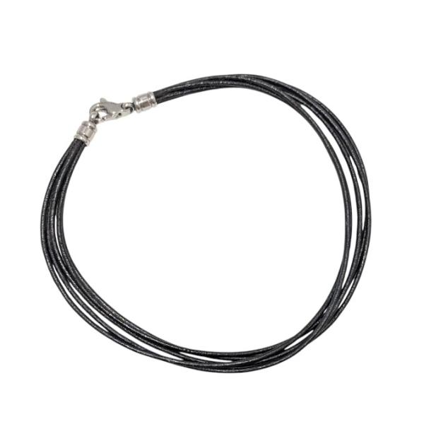 BVLGARI（ブルガリ） チョーカー レザー 5連 38cm レディース