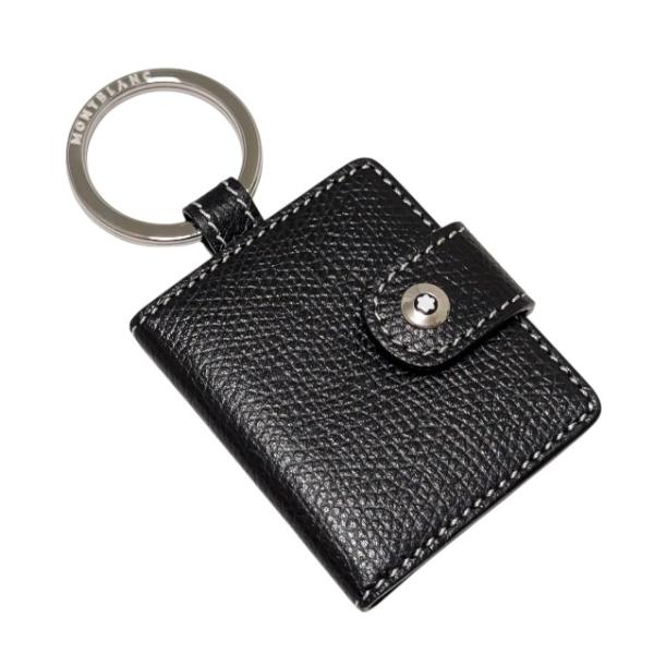 未使用 モンブラン フォトケース キーホルダー ロゴ キーリング　ロケット　レザー ブラック 黒 メンズ 紳士用 MONTBLANC 【中古】 MONTBLANC（モンブラン） 未使用 フォトケース キーホルダー