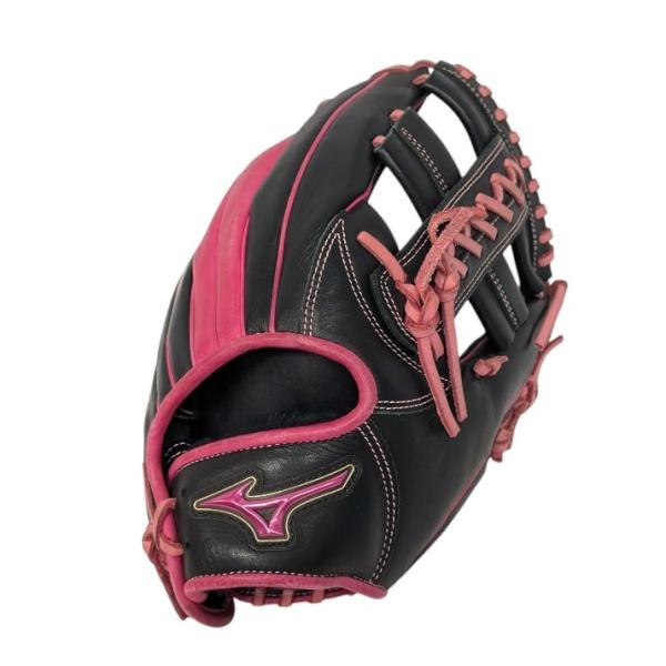 MIZUNO（ミズノ） グローブ ソフトボール レザー ブラック ピンク MBA