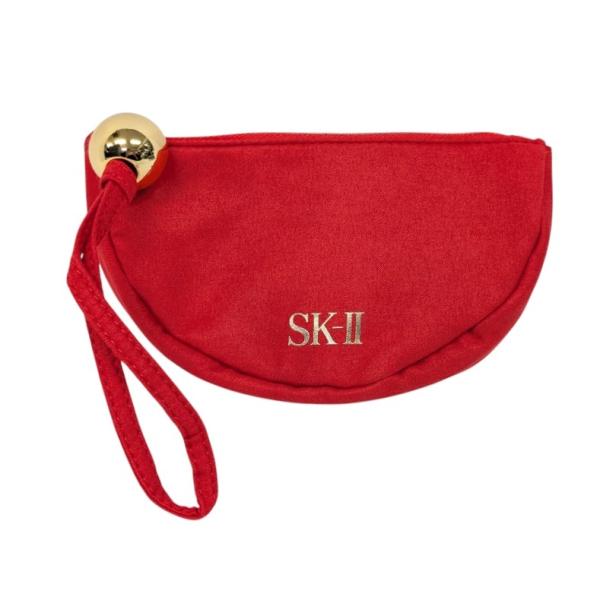 新品同様 SK-IIエスケーツー ポーチ レッド ノベルティ 非売品 【中古