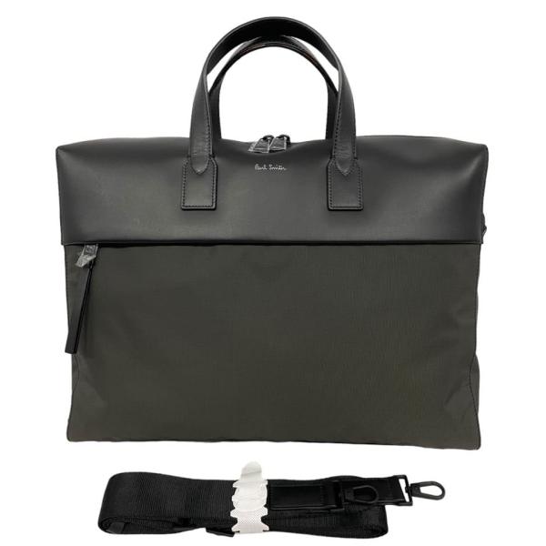 送料込【新品未使用】グレー　ポールスミスビジネスカジュアル２WAYレザー バッグ brandeal_1008h2096