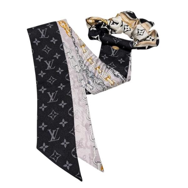 【未使用　美品　箱無し】ルイ・ヴィトンのスカーフ Louis Vuitton】 ヘッドバンド◇バンドー・コンフィデンシャル (Louis