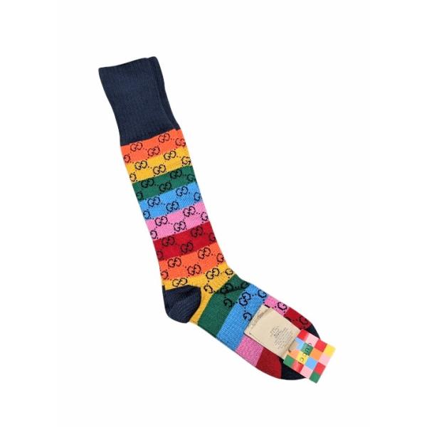 GUCCI（グッチ） 未使用 ソックス ハイソックス 柄 カラフル GG柄 24