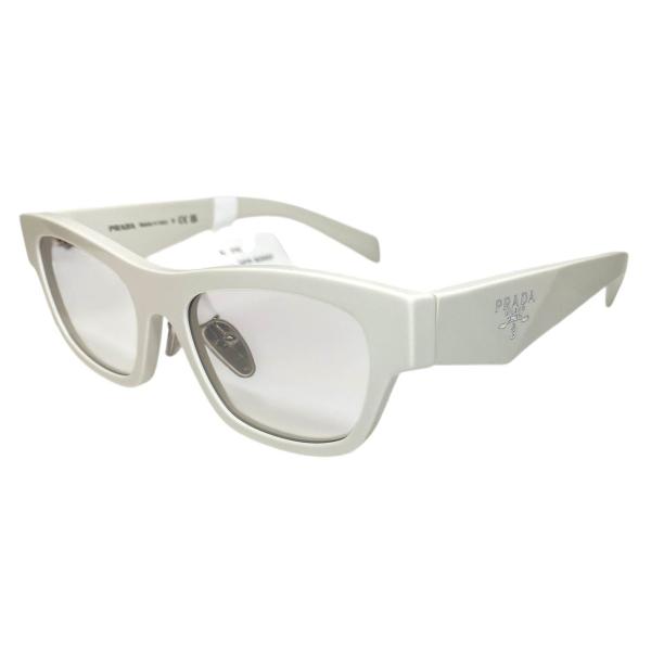未使用 プラダ サングラス PRADA PR B09SF スクエア ホワイト レディース メンズ  ロゴ SUNGLASSES 【中古】 PRADA（プラダ） 未使用 サングラス 薄めレンズ PRADA PR B09SF